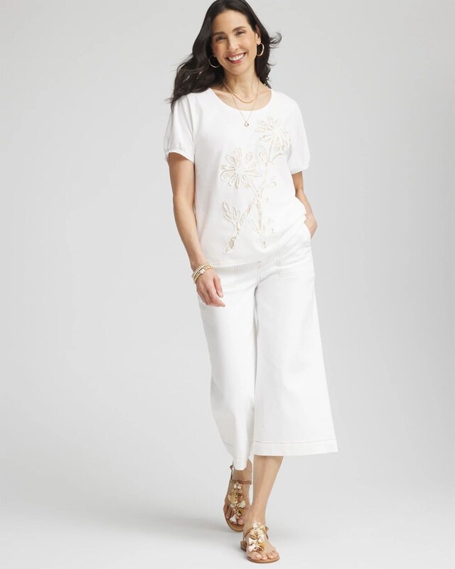 Artisanal Embroidered Short Sleeve Tee - image 2